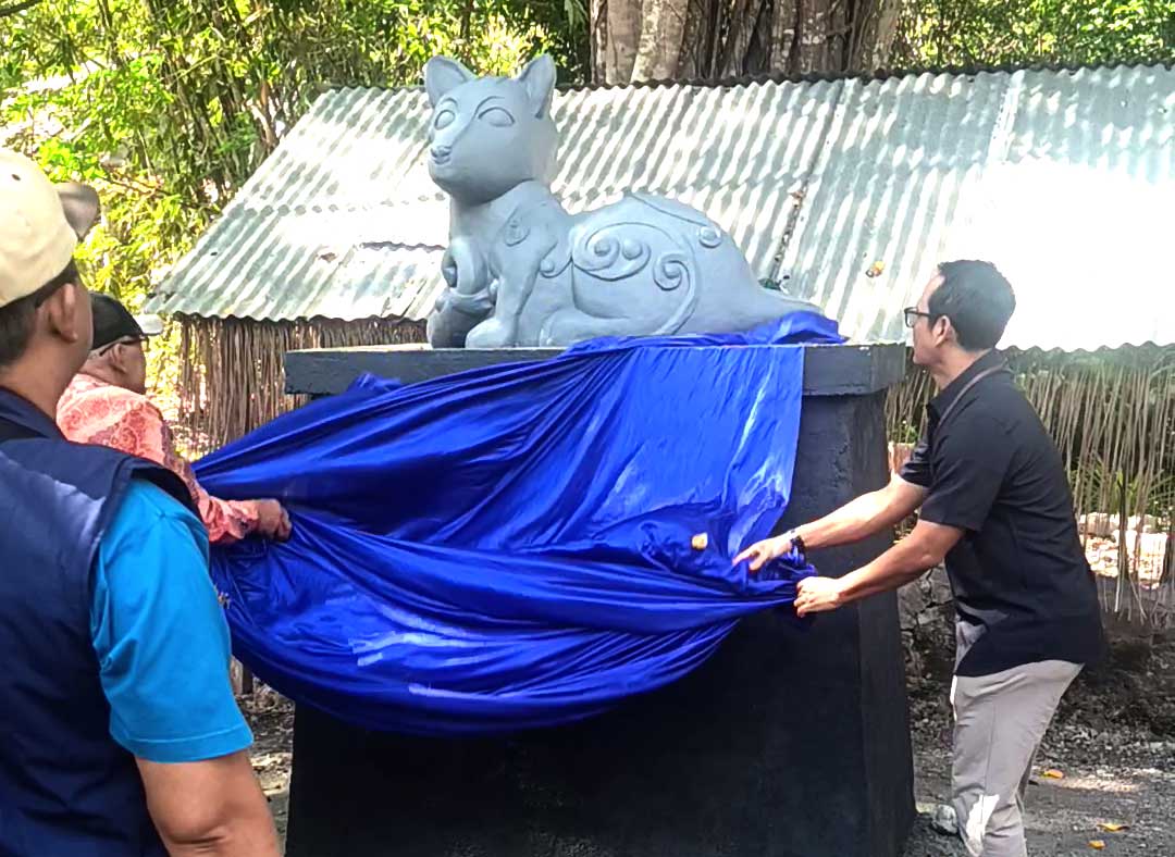 Patung Luwak Jadi Ikon Baru, Mahasiswa UNY Dorong Desa Wisata Banguncipto