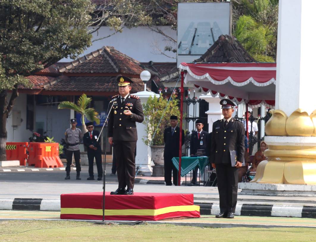 Kapolres Bantul Pimpin Upacara Hari Kesaktian Pancasila di Lapangan Paseban