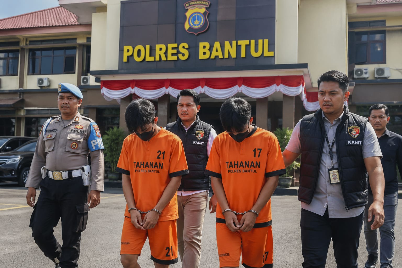 Polres Bantul Tangkap 2 Pelaku Penganiayaan Remaja, 3 DPO Masih Diburu